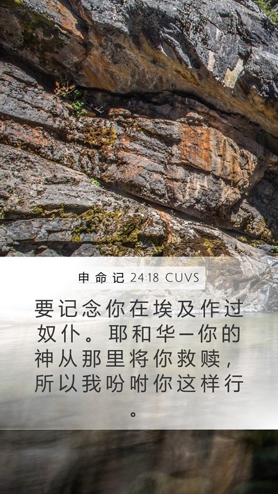 申 命 记 24:18 CUVS Bible Verse Image