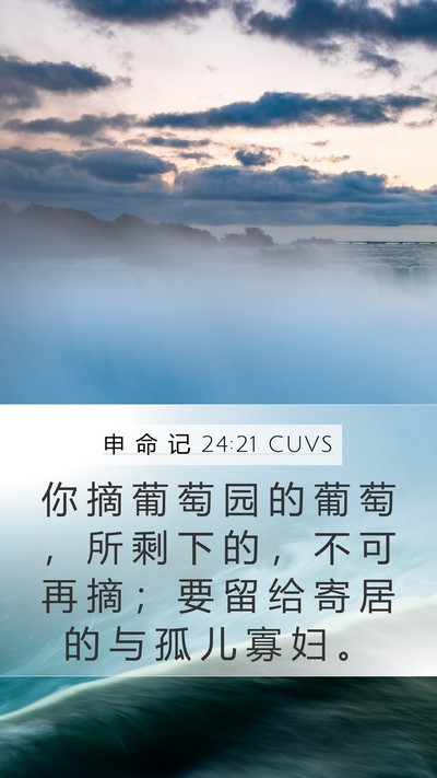 申 命 记 24:21 CUVS Bible Verse Image