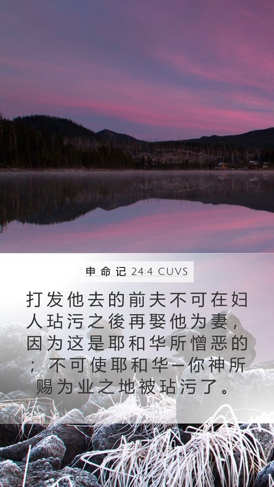 申 命 记 24:4 CUVS Bible Verse Image