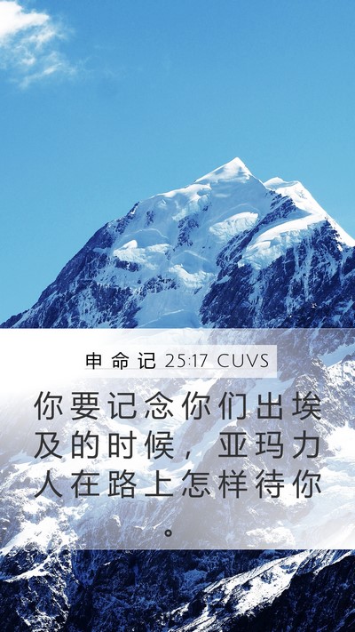 申 命 记 25:17 CUVS Bible Verse Image