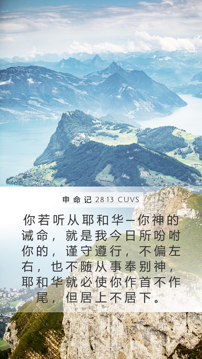 申 命 记 28:13 CUVS Bible Verse Image
