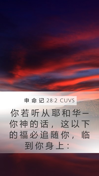 申 命 记 28:2 CUVS Bible Verse Image