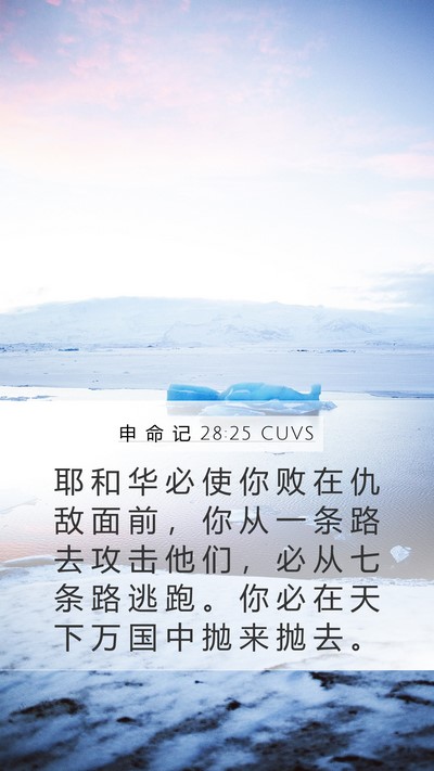 申 命 记 28:25 CUVS Bible Verse Image