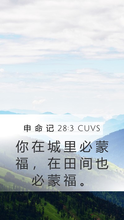 申 命 记 28:3 CUVS Bible Verse Image