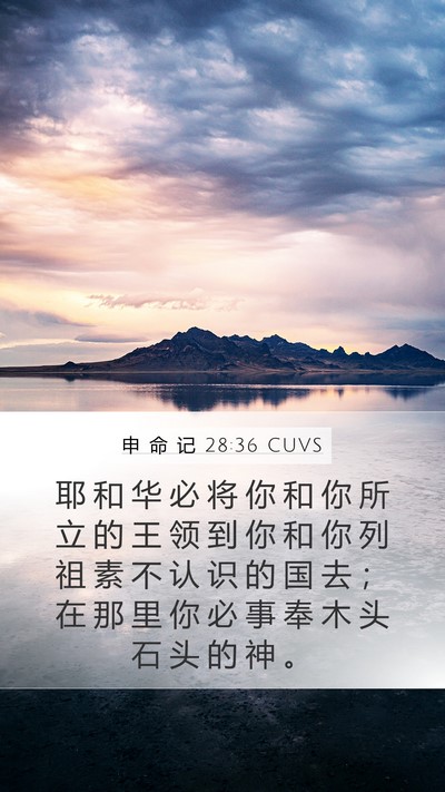 申 命 记 28:36 CUVS Bible Verse Image