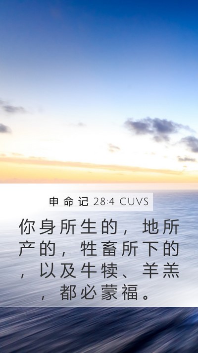 申 命 记 28:4 CUVS Bible Verse Image