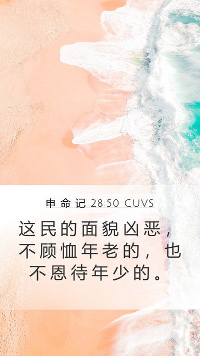 申 命 记 28:50 CUVS Bible Verse Image