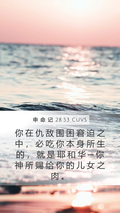 申 命 记 28:53 CUVS Bible Verse Image