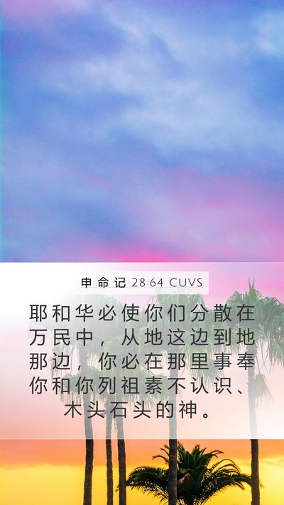 申 命 记 28:64 CUVS Bible Verse Image