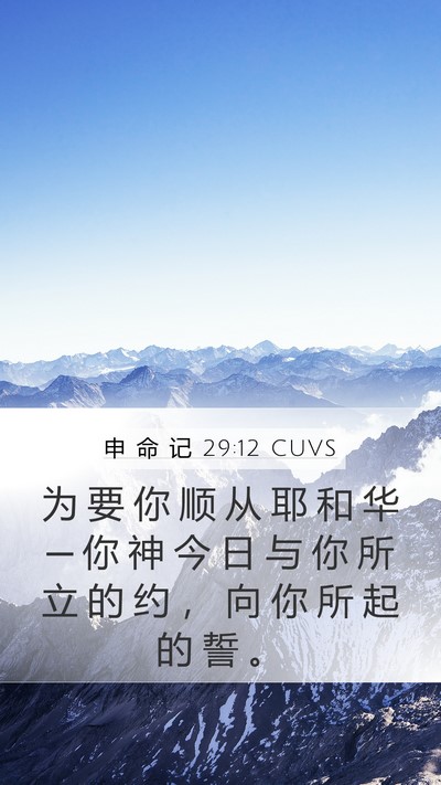 申 命 记 29:12 CUVS Bible Verse Image