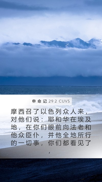 申 命 记 29:2 CUVS Bible Verse Image