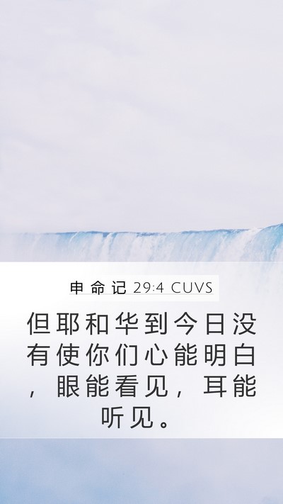 申 命 记 29:4 CUVS Bible Verse Image