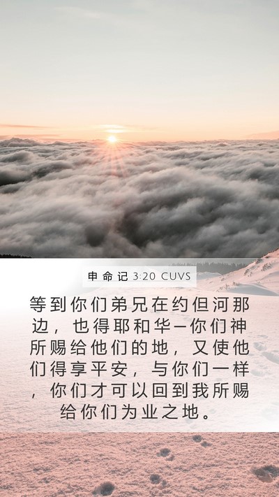 申 命 记 3:20 CUVS Bible Verse Image