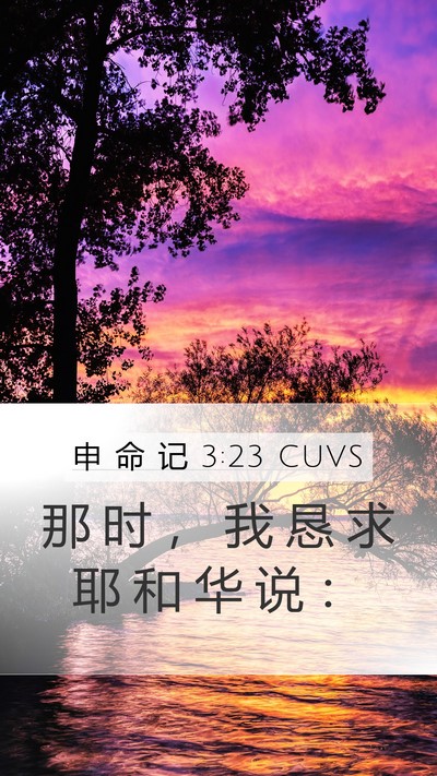 申 命 记 3:23 CUVS Bible Verse Image
