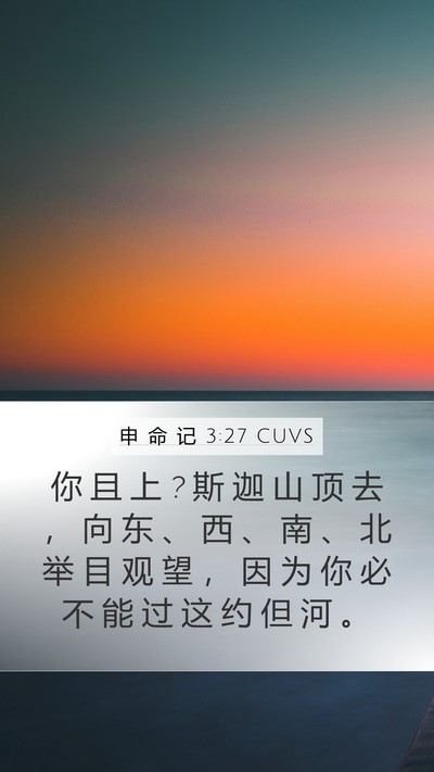 申 命 记 3:27 CUVS Bible Verse Image