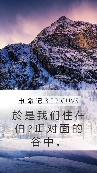 申 命 记 3:29 CUVS Bible Verse Image