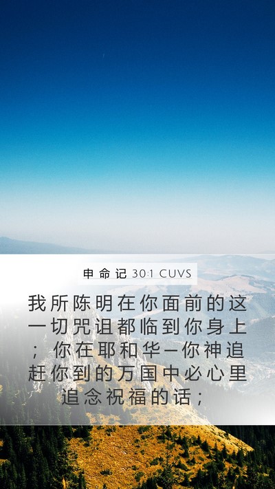 申 命 记 30:1 CUVS Bible Verse Image