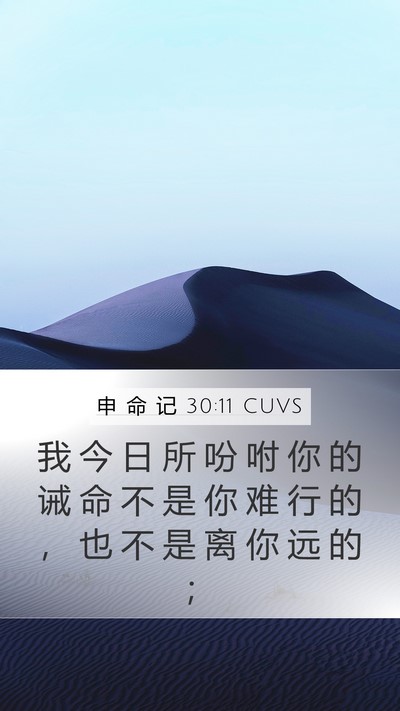 申 命 记 30:11 CUVS Bible Verse Image