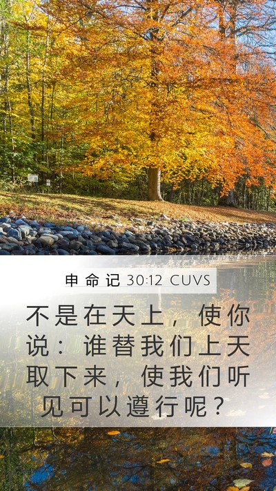 申 命 记 30:12 CUVS Bible Verse Image