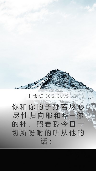 申 命 记 30:2 CUVS Bible Verse Image