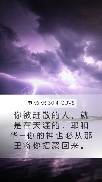 申 命 记 30:4 CUVS Bible Verse Image