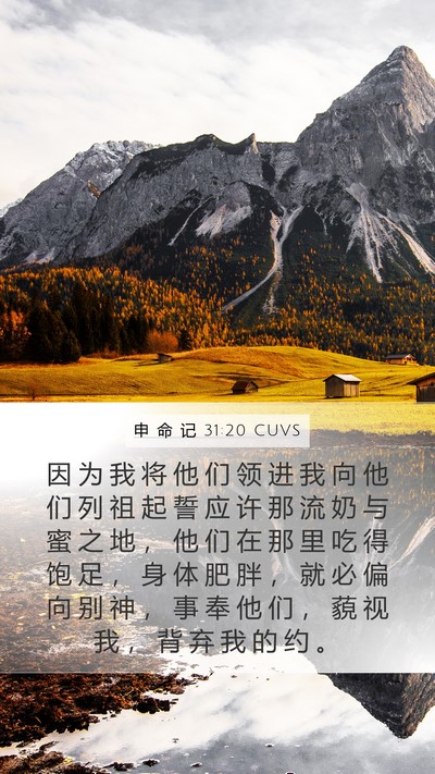 申 命 记 31:20 CUVS Bible Verse Image