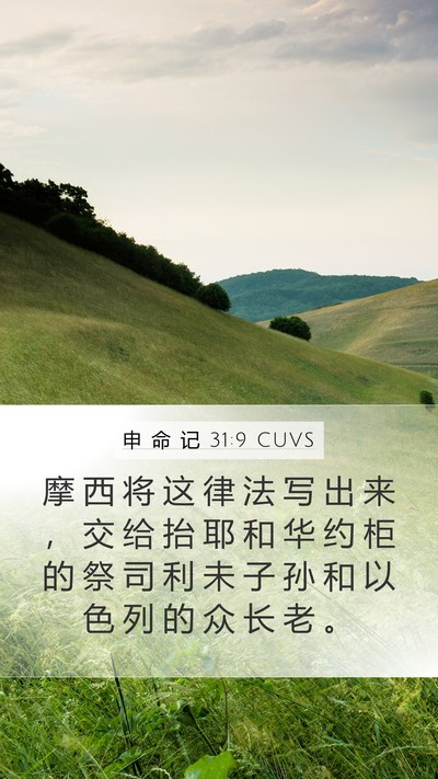 申 命 记 31:9 CUVS Bible Verse Image