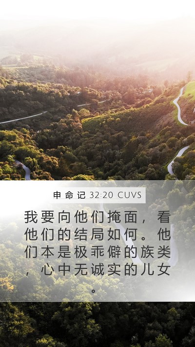 申 命 记 32:20 CUVS Bible Verse Image