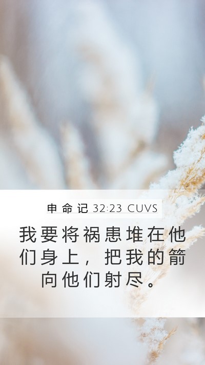 申 命 记 32:23 CUVS Bible Verse Image