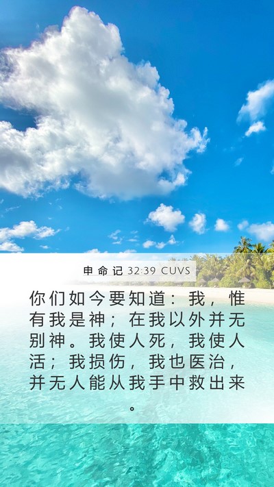 申 命 记 32:39 CUVS Bible Verse Image