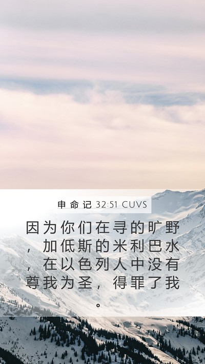 申 命 记 32:51 CUVS Bible Verse Image