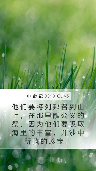 申 命 记 33:19 CUVS Bible Verse Image