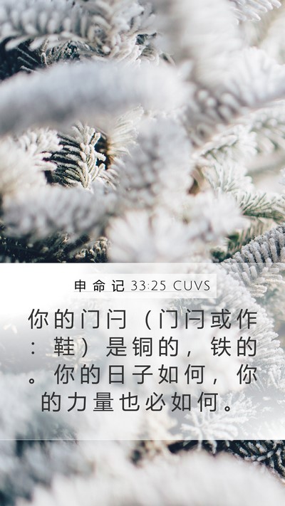 申 命 记 33:25 CUVS Bible Verse Image