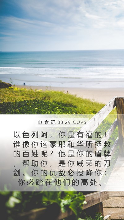 申 命 记 33:29 CUVS Bible Verse Image