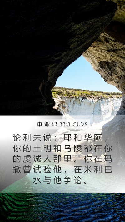 申 命 记 33:8 CUVS Bible Verse Image