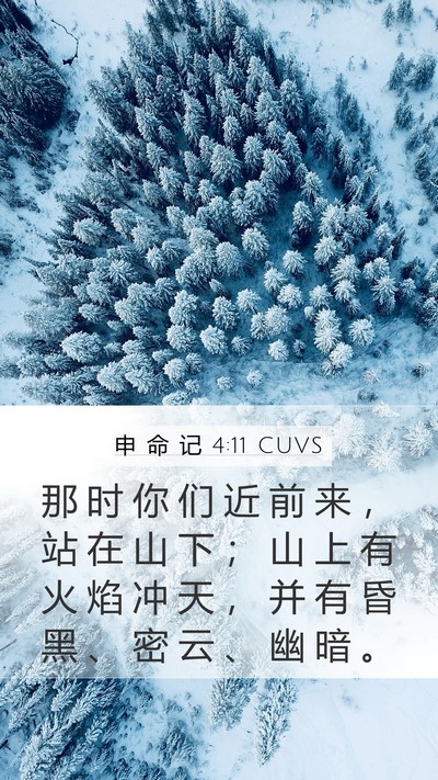 申 命 记 4:11 CUVS Bible Verse Image