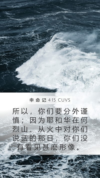 申 命 记 4:15 CUVS Bible Verse Image