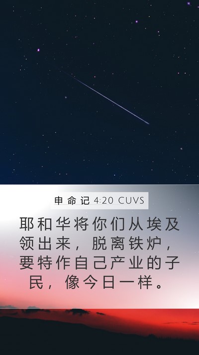 申 命 记 4:20 CUVS Bible Verse Image