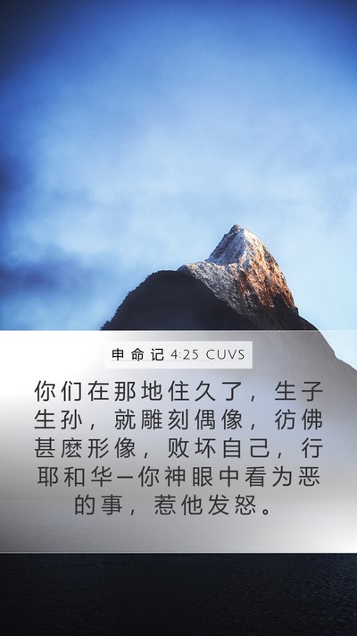 申 命 记 4:25 CUVS Bible Verse Image