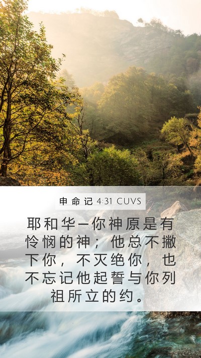 申 命 记 4:31 CUVS Bible Verse Image