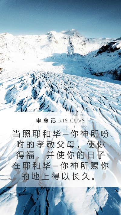 申 命 记 5:16 CUVS Bible Verse Image