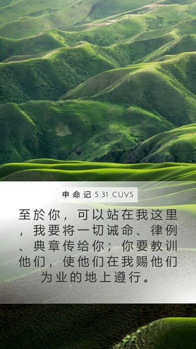 申 命 记 5:31 CUVS Bible Verse Image