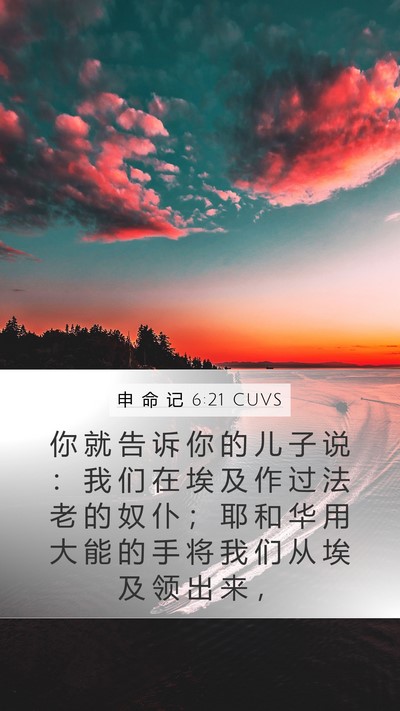 申 命 记 6:21 CUVS Bible Verse Image