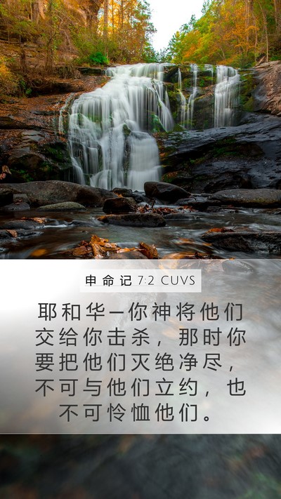 申 命 记 7:2 CUVS Bible Verse Image