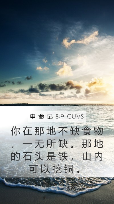 申 命 记 8:9 CUVS Bible Verse Image