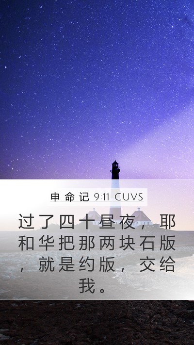 申 命 记 9:11 CUVS Bible Verse Image