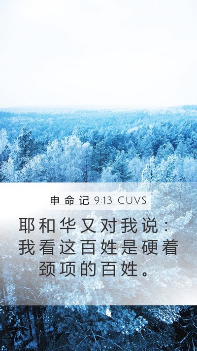 申 命 记 9:13 CUVS Mobile Phone Wallpaper - 耶 和 华 又 对 我 说 ： 我 看 这 百 - Mobile Bible Verse Wallpaper