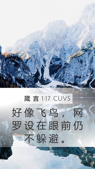 箴 言 1:17 CUVS Bible Verse Image