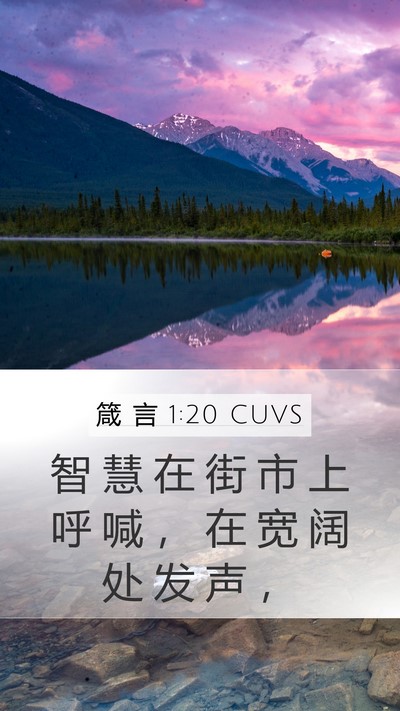 箴 言 1:20 CUVS Bible Verse Image