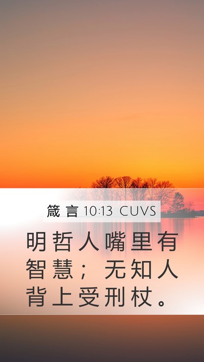 箴 言 10:13 CUVS Bible Verse Image